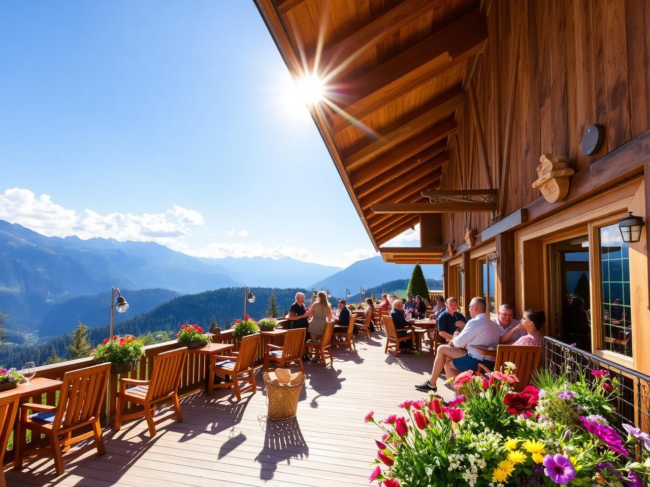 Mountain terrace at Tegia Larnags